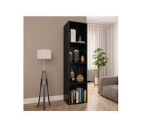 VidaXL Bibliothèque/Meuble TV Noir 36 x 30 x 143 cm Aggloméré