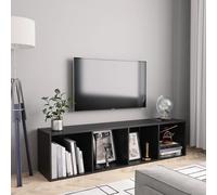 Bibliothèque/Meuble TV Chêne Fumé 143x30x36cm Bois d'Ingénierie Salon vidaXL