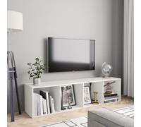 Bibliothèque/Meuble TV Chêne Fumé 143x30x36cm Bois d'Ingénierie Salon vidaXL