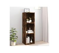 vidaXL Bibliothèque/Meuble TV chêne fumé 36x30x114cm Bois d'ingénierie, étagère à Livres, Armoire de Rangement, Support à Livres, étagère de Rangement