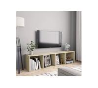 Bibliothèque Meuble TV Chêne sonoma 143x30x36 cm