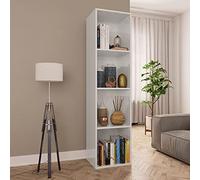 Bibliothèque/meuble TV moderne blanc 36 x 30 x 143 cm Design élégant en bois d'ingénierie durable Affichage élégant Nizer Meuble peu encombrant