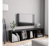 vidaXL BibliothèQue/Meuble TV Noir 143 x 30 x 36 cm