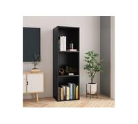 Bibliothèque Meuble TV noir 36x30x114 cm bois d ingénierie Noir G