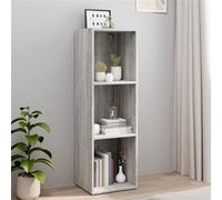 vidaXL Bibliothèque/Meuble TV Sonoma Gris 36x30x114 cm Bois ingénierie, étagère à Livres, Armoire de Rangement, Support à Livres, étagère de Rangement