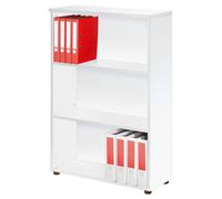 Bibliothèque mi-hauteur Pronto - L.80 x H.120 cm - Sans porte - Blanc