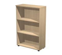 Bibliothèque mi-hauteur Pronto - L.80 x H.120 cm - Sans porte - Chêne