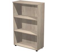 Bibliothèque mi-hauteur Pronto - L.80 x H.120 cm - Sans porte - Chêne Canadien