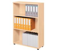 Bibliothèque mi-hauteur Pronto - L.80 x H.120 cm - Sans porte - Hêtre