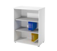 Bibliothèque mi-hauteur sans porte L.80 x P.48 x H.104 cm - Blanc