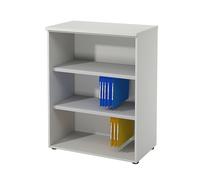 Bibliothèque mi-hauteur sans porte L.80 x P.48 x H.104 cm - Gris