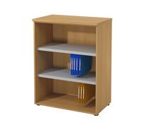 Bibliothèque mi-hauteur sans porte L.80 x P.48 x H.104 cm - Hêtre