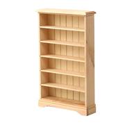 Bibliothèque miniature en bois - Ornement pour maisons de poupée à l'échelle 1:12 - Décoration de meubles - Cadeau d'amant de livres - Étagère miniature pour salle d'étude