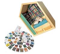 Bibliothèque miniature - petits livres de décoration, scène miniature en bois | Décoration des livres anti-stress, bibliothèque d'étagères uniques, petite librairie de collection, ornement de bureau p