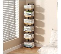Bibliothèque minimaliste en bois à 6 niveaux pour livres, photos, œuvres d'art, installation simple ou double face