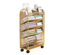 Bibliothèque mobile à roulettes, porte-revues de grande capacité, chariot à roulettes multifonction pour la maison et l'école