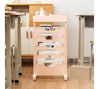 Bibliothèque mobile, Étagère mobile permettant de gagner l'espace, étagère d'organisation roulante pratique en plastique amovible, for salon et bureau
