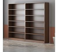 Bibliothèque moderne à 5 niveaux avec panneau arrière, bibliothèque sur pied pour petites pièces, espace de rangement élevé, parfaite pour le rangement d'angle et la présentation (marron)