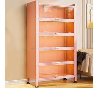 Bibliothèque moderne avec porte pliable, vitrine élégante avec panneaux arrière, unité de rangement de cuisine, étagère nizer, rangement de bureau autonome, vert, 100 x 32 x 149 cm