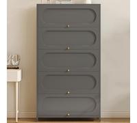 Bibliothèque moderne avec porte rabattable, armoire de rangement peu encombrante avec bandes de porte magnétiques, idéale pour le bureau et l'organisation de la maison