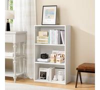 Bibliothèque moderne blanche à 3 niveaux, indépendante, séparateur de pièce, étagère de rangement en bois pour salon, bureau, chambre à coucher, 55,5 x 23,5 x 61 cm, design cube élégant