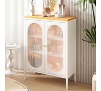 Bibliothèque moderne en métal avec portes rabattables, hauteur réglable en acier, plateau de table en bois massif pour économiser de l'espace de cuisine, garde-manger et présentoir