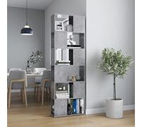 Bibliothèque moderne peu encombrante, séparateur élégant pour salon, aggloméré durable avec étagères, bibliothèque contemporaine pour décoration d'intérieur, solution de rangement multifonctionnelle