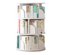 Bibliothèque moderne rotative à 360° avec 6 étagères pour chambre à coucher, salon, bureau, étagère de rangement rotative pour bureau (51 x 97 cm)