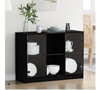 Bibliothèque moderne - vidaXL - Chêne noir - Étagères ajustables - Bois d'ingénierie - Finition mate