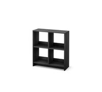 Iris Ohyama, Etagère, Bibliothèque à 4 Compartiments, Meuble de Rangement en Bois Ouvert, Design Moderne, Salon, Chambre, Bureau, Entrée - WOS-4 - Chêne Noir