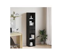 vidaXL Bibliothèque modulable Noir chêne 36x30x171 cm Bois d'ingénierie