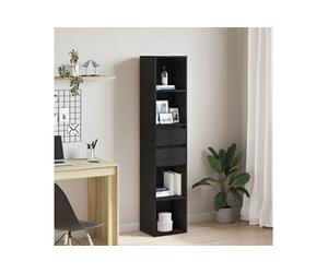 Bibliothèque modulable Noir Chêne 36x30x171 cm Bois d ingénierie