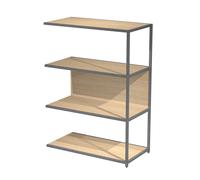 Bibliothèque module suivant Cassandra L.90 x H.122 cm - Chêne et Anthracite