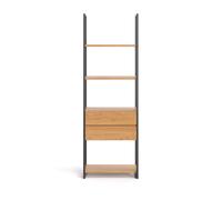 Bibliothèque Moon en bois massif 80 cm, chêne, scandinave