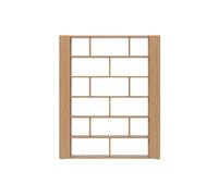 Bibliothèque multi casiers design finition bois clair chêne L168 cm MUSSO