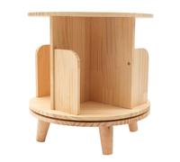 Bibliothèque multifonctionnelle, mini table d'appoint rotative en bois de pin de Nouvelle-Zélande, châssis rotatif, paroi acoustique incurvée, pour couloirs, balcons, salon, Arb
