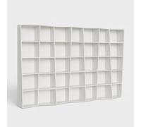 Bibliothèque murale de salon et bureau design blanc moderne Trek 7