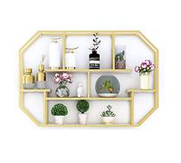 Bibliothèque murale moderne en métal pour bureau et maison, présentoir flottant multicouche avec étagères de rangement résistantes, idéale pour chambre à coucher, salon et salle de bain, disponible en