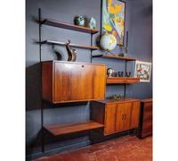 Bibliothèque murale modulable en palissandre n°111