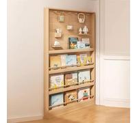 Bibliothèque murale pour enfants avec crochets - Bibliothèque en bois pour livres, magazines et journaux - Solution de rangement pour économiser de l'espace (taille : 120 x 10 x 178 cm)