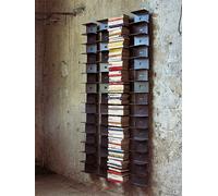 Bibliothèque murale Ptolomeo Wall Opinion Ciatti noir, Designer Bruno Rainaldi, 22.5x210x19 cm