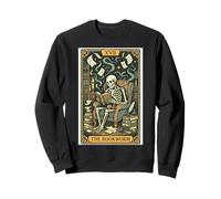 Bibliothèque Mystique The Bookworm Skeleton Reading Sweatshirt
