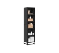 Bibliothèque noir 40x35x170,5 cm bois d ingénierie