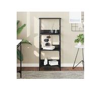 VidaXL Bibliothèque noir 50x33x117,5 cm bois d'ingénierie 835269 Noir G