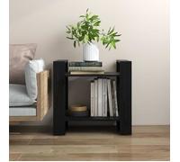 Bibliothèque - Noir - 60x35x57 cm - Bois massif - Séparateur de pièce - Petit meuble complément