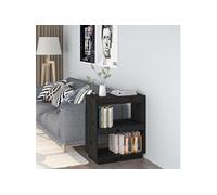 vidaXL Bibliothèque Etagère à Livres Armoire à Livres Armoire à Dossiers Organisateur de Maison Salon Noir 60x35x71 cm Bois de Pin Massif