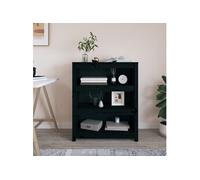 vidaXL Bibliothèque Noir 80x35x97 cm Bois de pin massif 821683