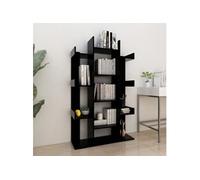 Vidaxl Bibliothèque Noir 86x25,5x140 Cm Aggloméré Noir