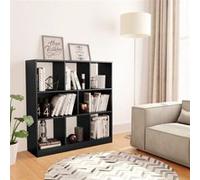 Vidaxl Bibliothèque Noir 97,5x29,5x100 Cm Bois D'ingénierie Noir