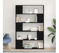 Bibliothèque Noir Chêne 100x24x155 cm Bois d ingénierie